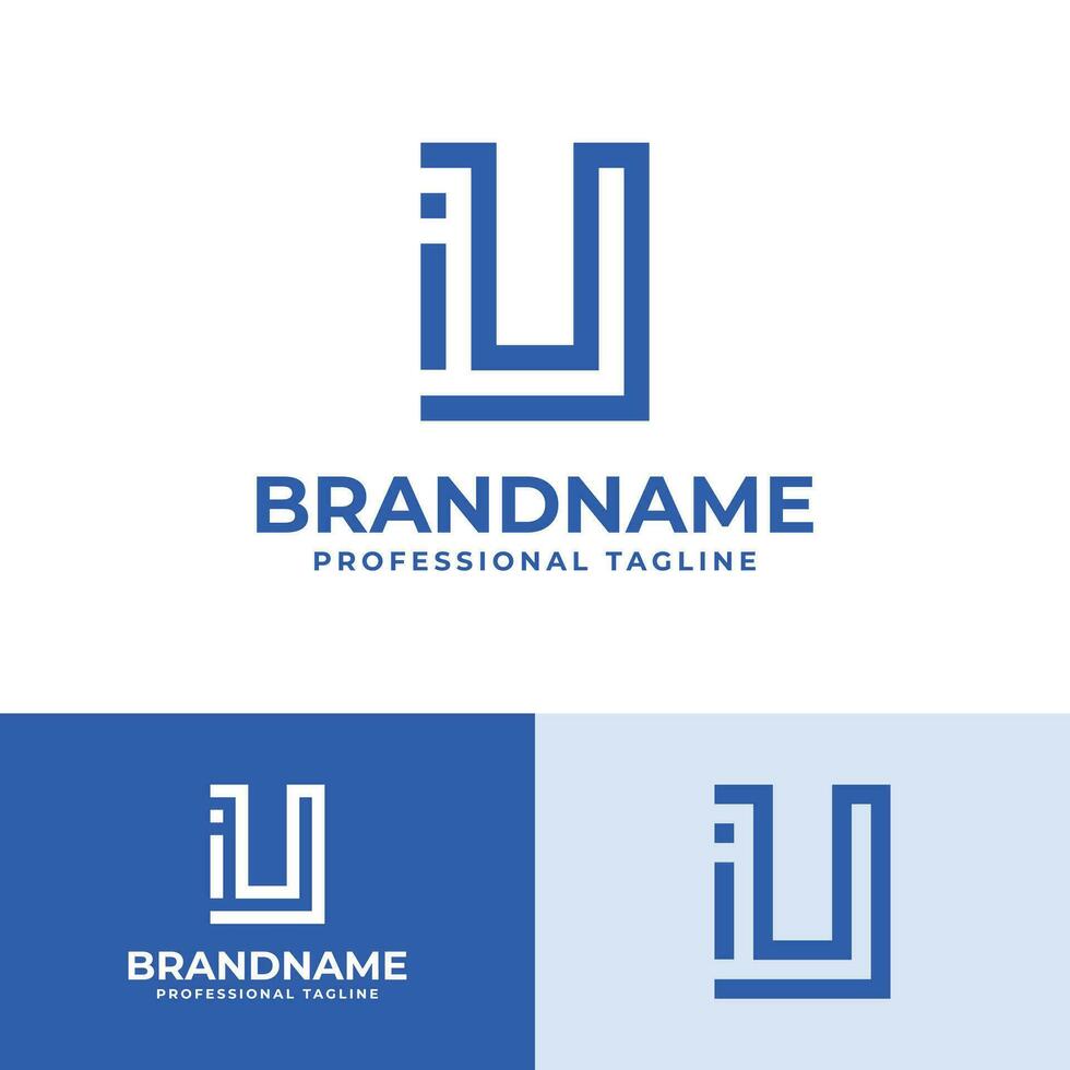 brief ui modern logo, geschikt voor bedrijf met ui of ie initialen vector