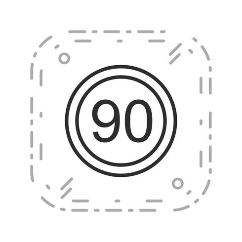 Vector Snelheidslimiet 90 pictogram