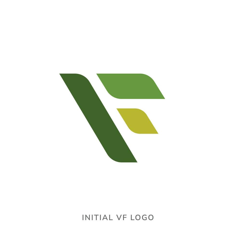 eerste brief vf logo ontwerp sjabloon vector illustratie