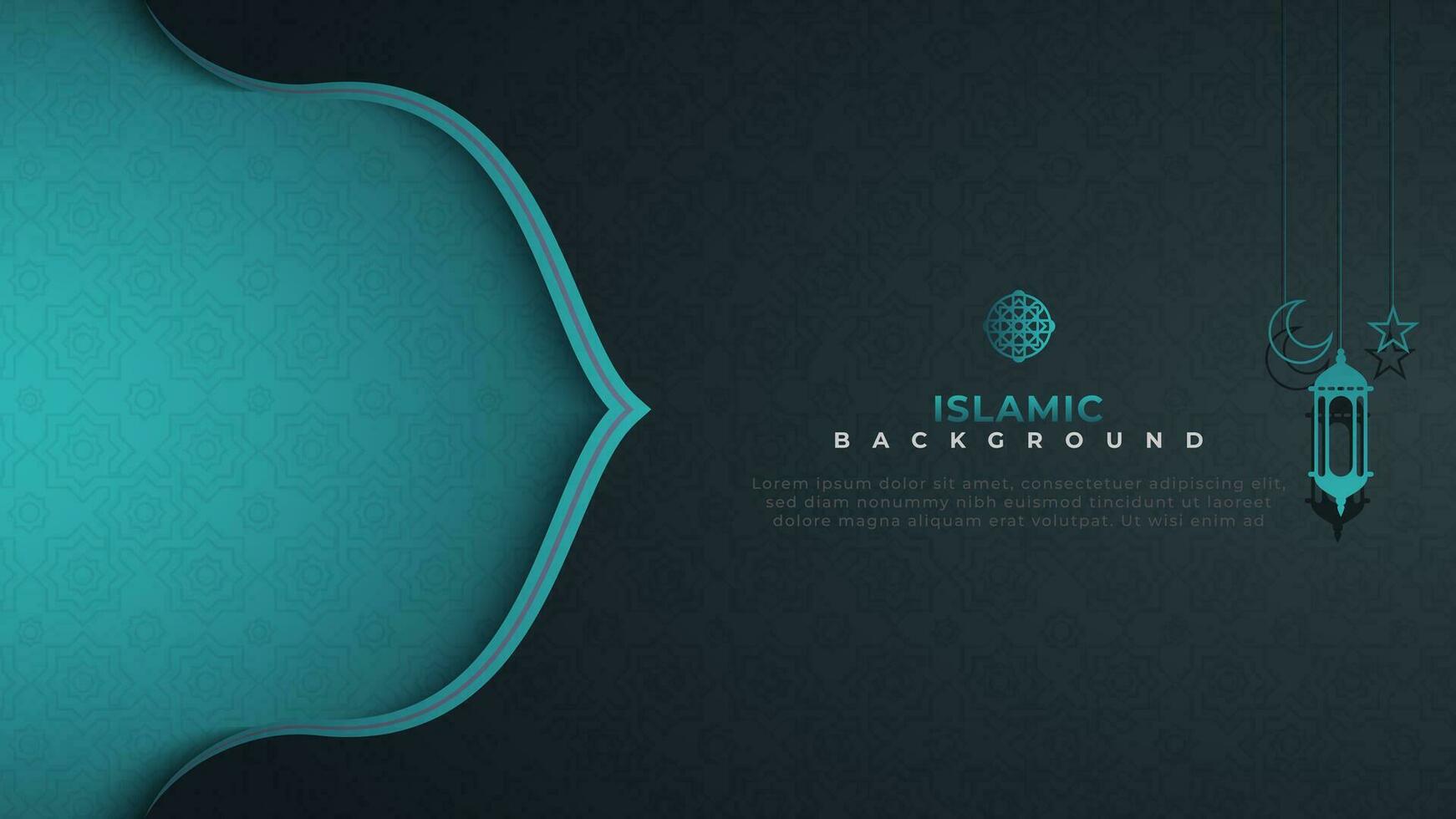 gemakkelijk donker Islamitisch achtergrond met leeg ruimte vector