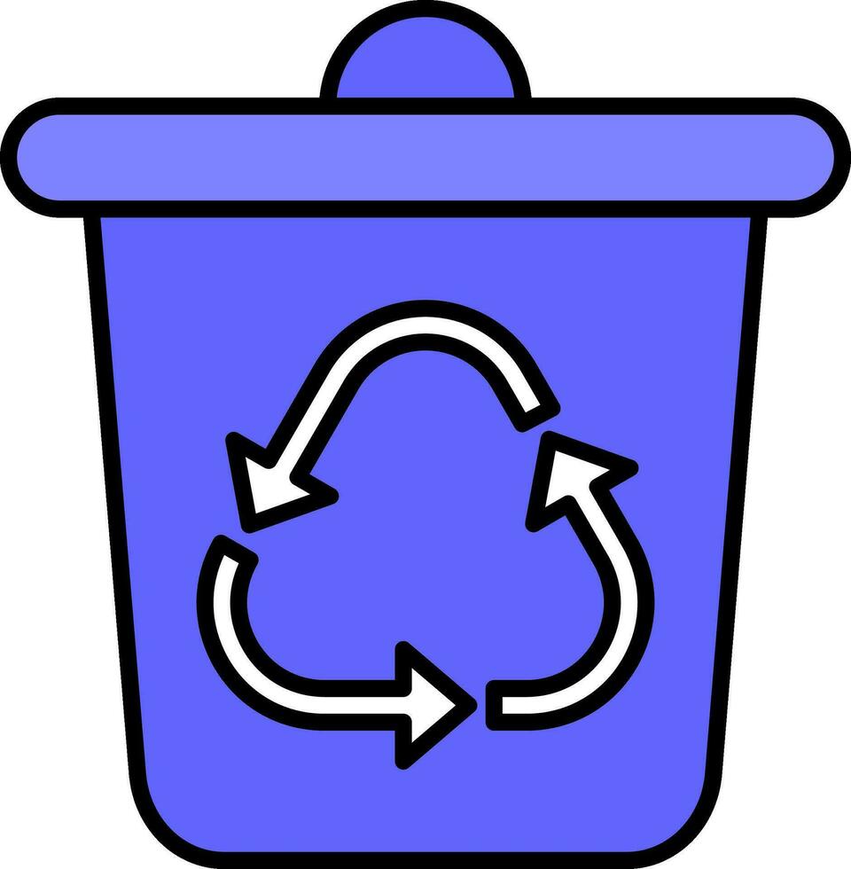 recycle bak lijn gevulde icoon vector