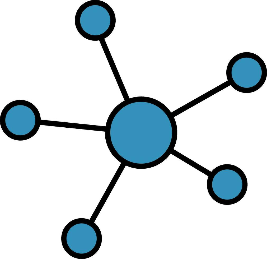 verbinding lijn gevulde icoon vector