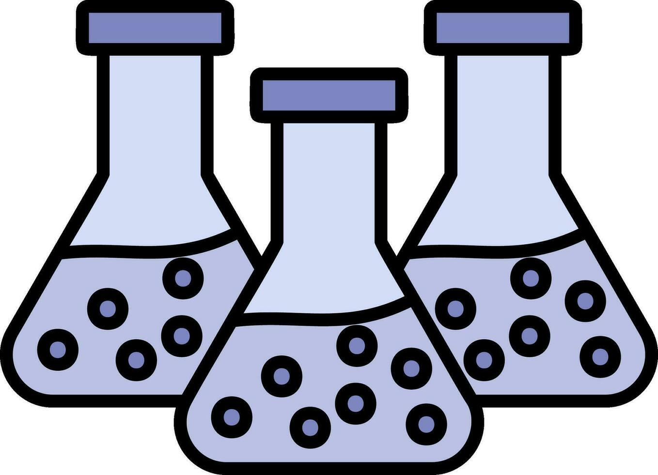 chemie lijn gevulde icoon vector