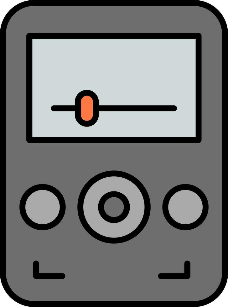 audio speler lijn gevulde icoon vector