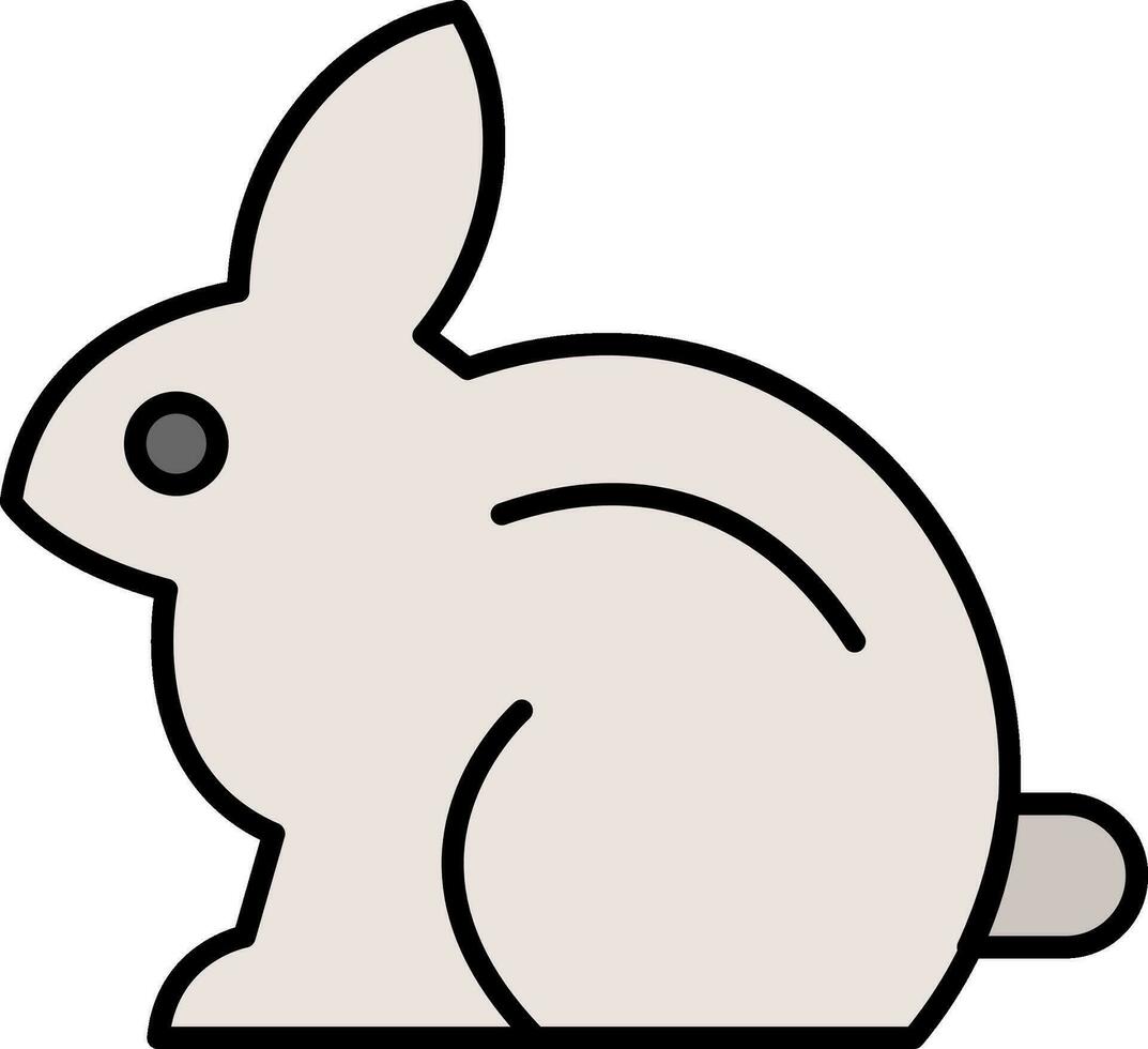 konijn lijn gevulde icoon vector