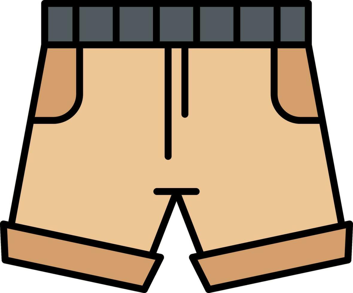 shorts lijn gevulde icoon vector