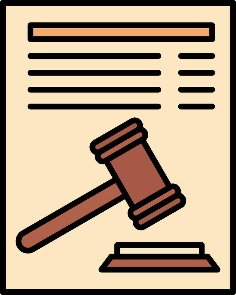 wettelijk document lijn gevulde icoon vector