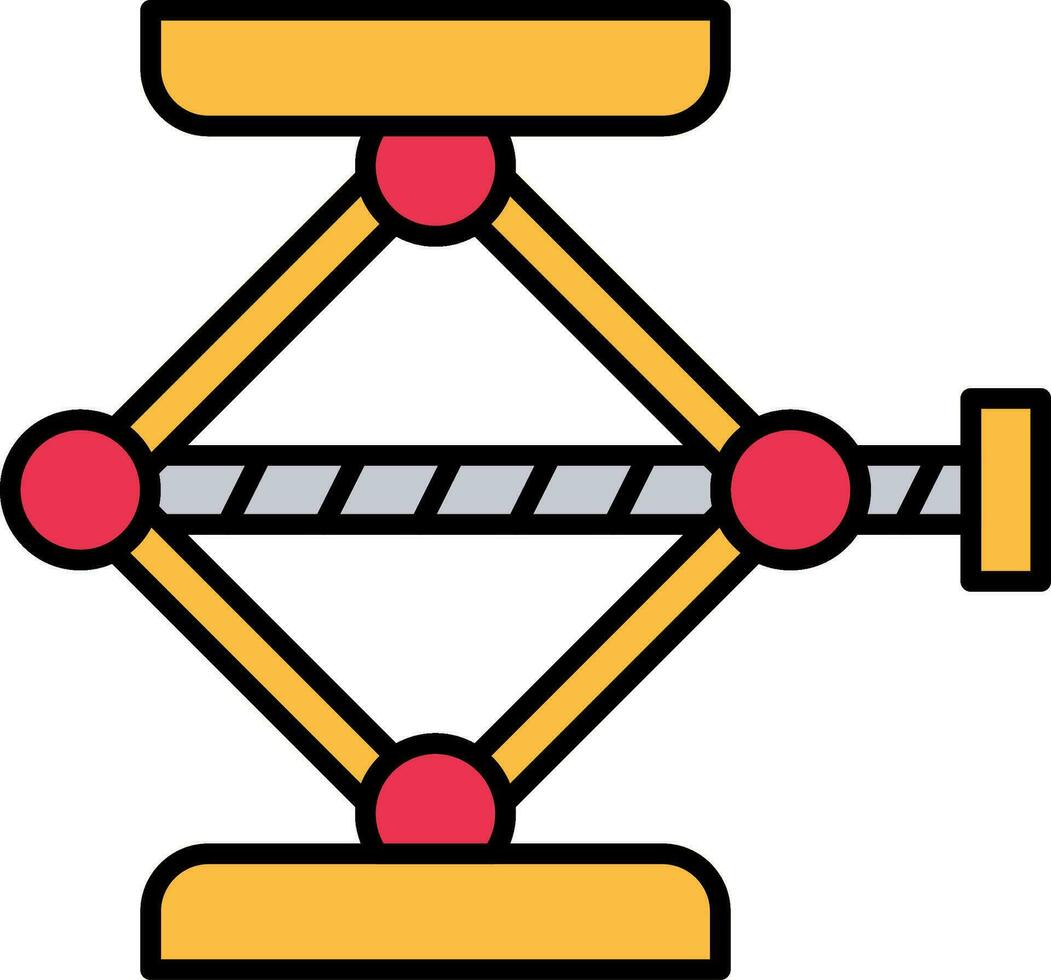 schroef jack lijn gevulde icoon vector