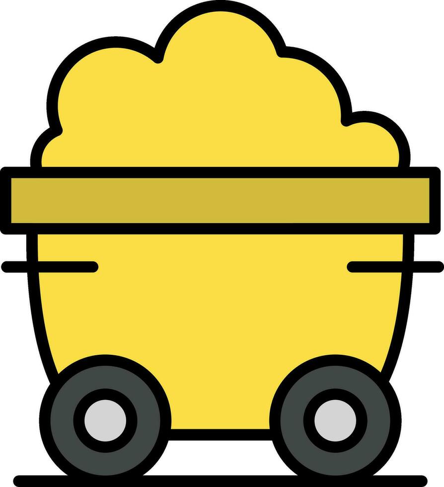 wagon lijn gevulde icoon vector