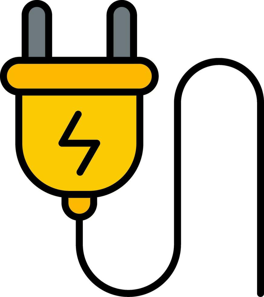 plug lijn gevuld pictogram vector