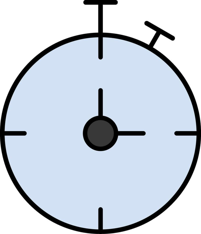 chronometer lijn gevulde icoon vector