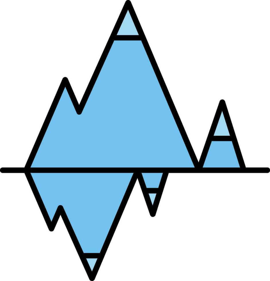 gletsjer lijn gevulde icoon vector