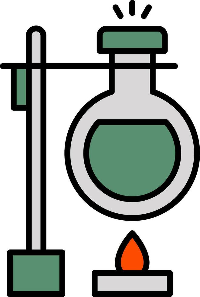 volumetrisch lijn gevulde icoon vector