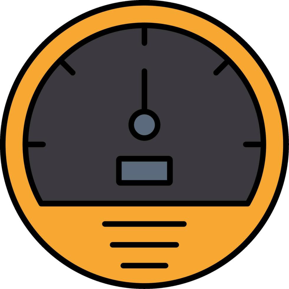 snelheidsmeter lijn gevulde icoon vector