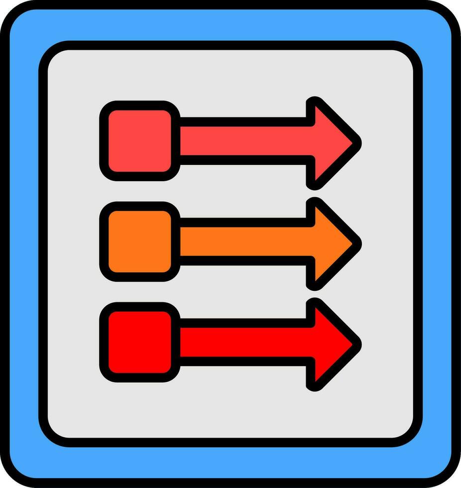 lijst lijn gevulde icoon vector