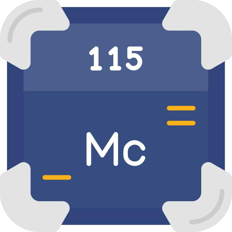 moscovium lijn gevulde icoon vector