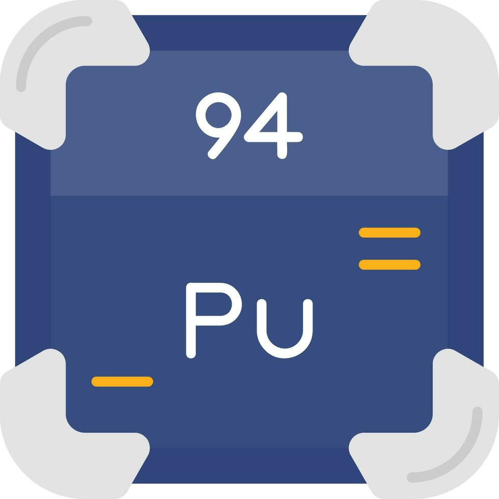 plutonium lijn gevulde icoon vector