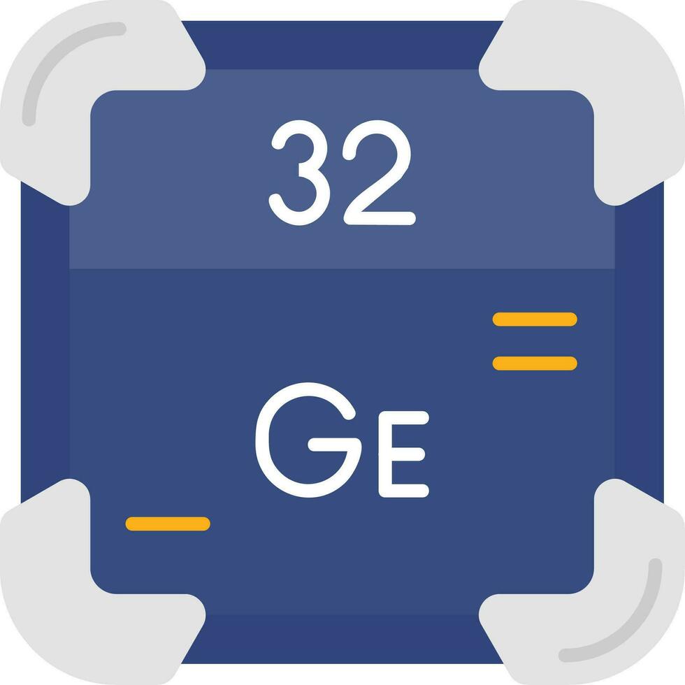 germanium lijn gevulde icoon vector