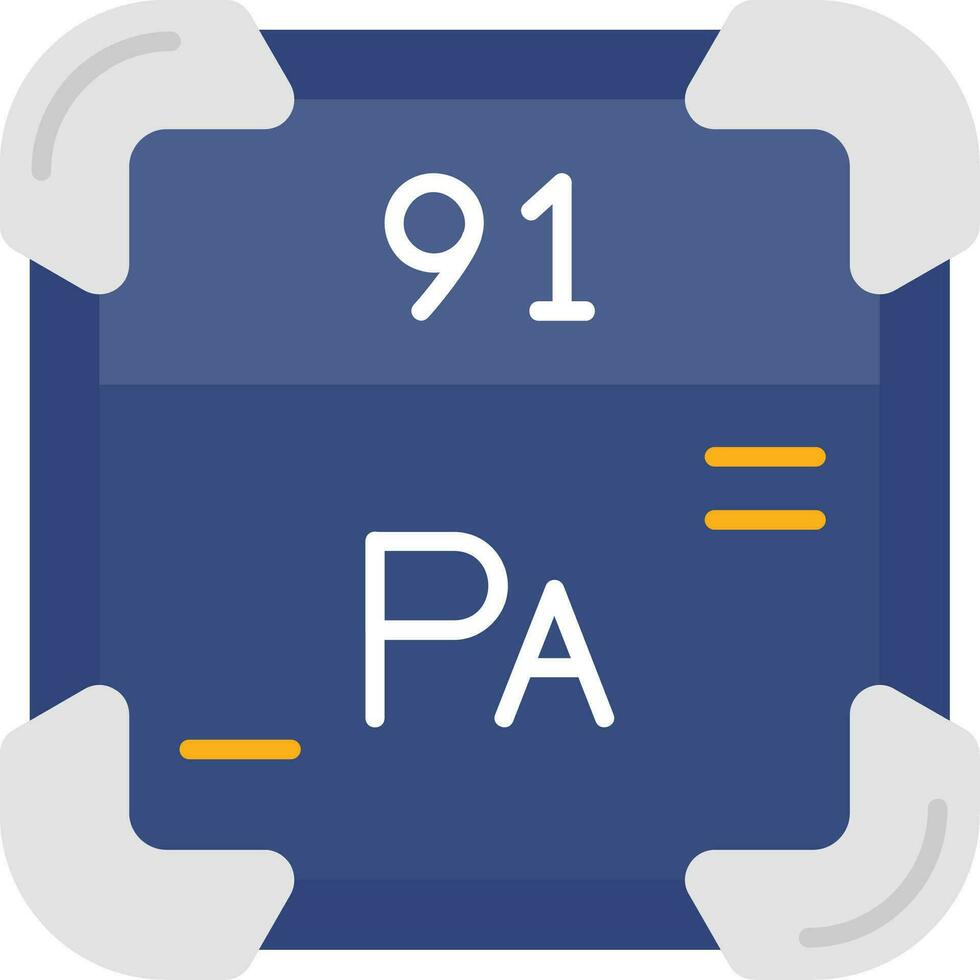 protactinium lijn gevulde icoon vector