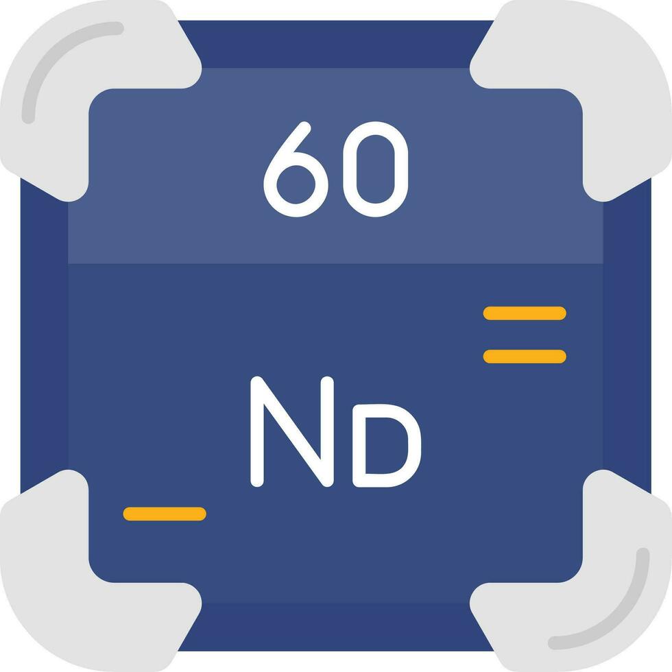 neodymium lijn gevulde icoon vector