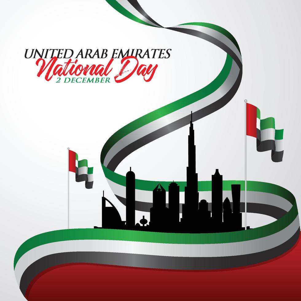 verenigde arabische emiraten nationale dag vectorillustratie vector