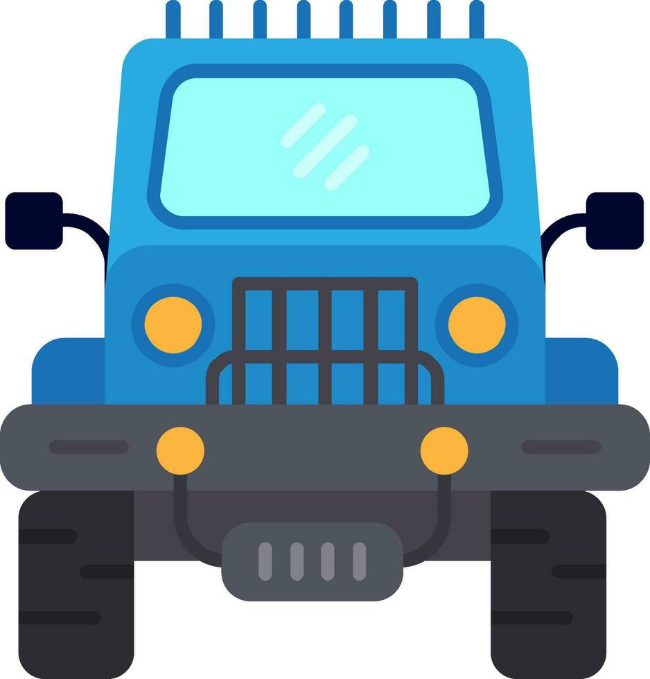 jeep lijn gevulde icoon vector