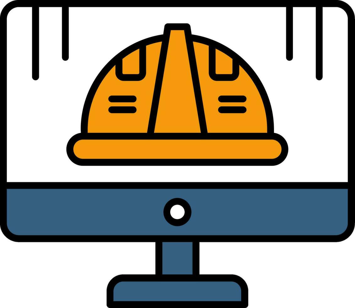 computerlijn gevuld pictogram vector