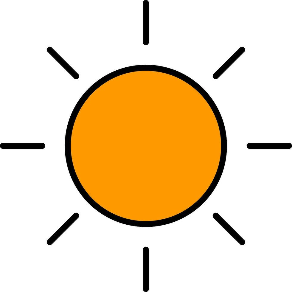 pictogram met zonlijn gevuld vector