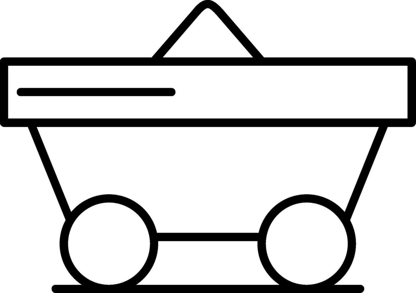 trolley lijn icoon vector