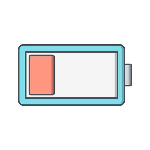 Lage batterij Vector pictogram