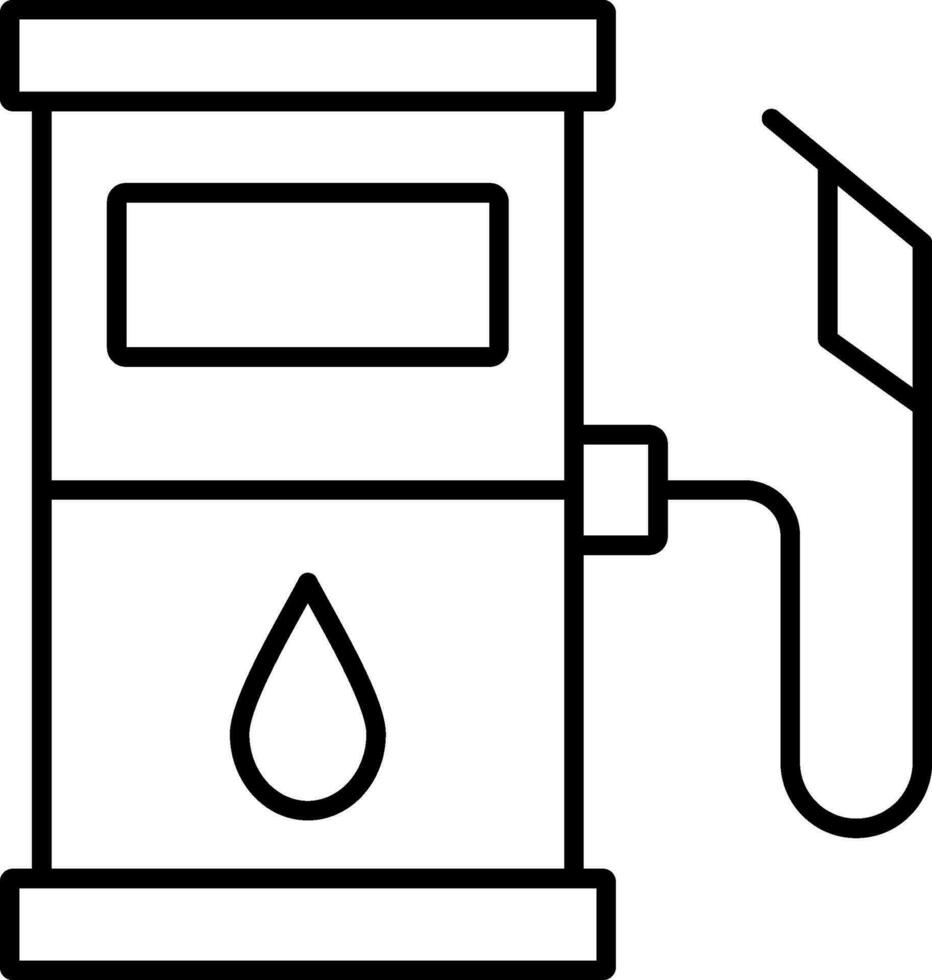 benzinestation lijn icoon vector