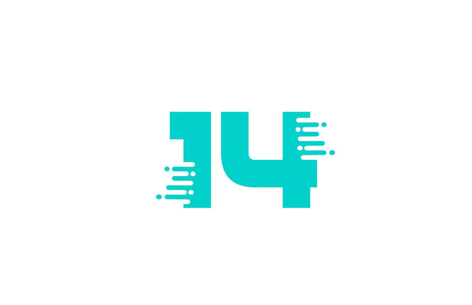 14 nummer logo icoon voor zaken en bedrijf vector