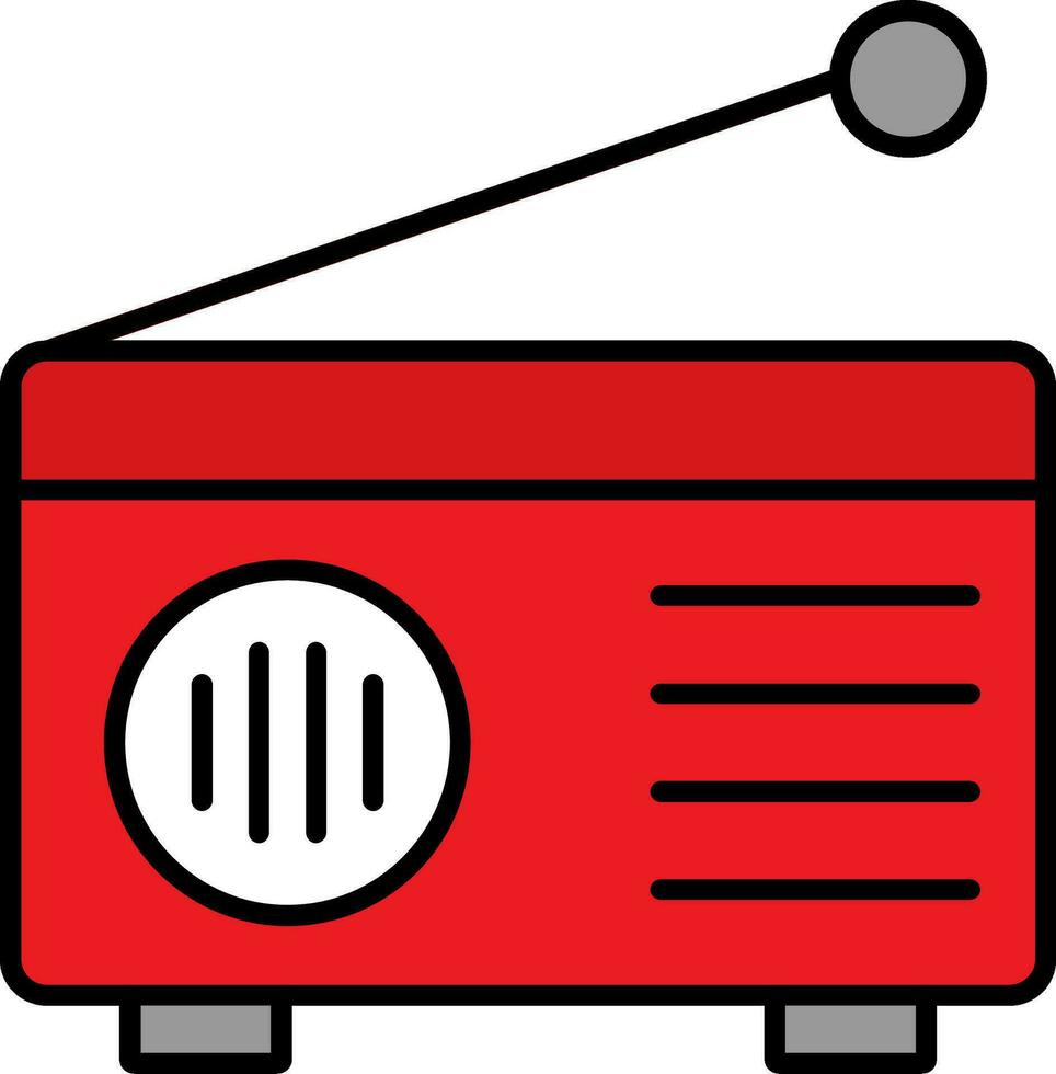 radio lijn gevulde icoon vector