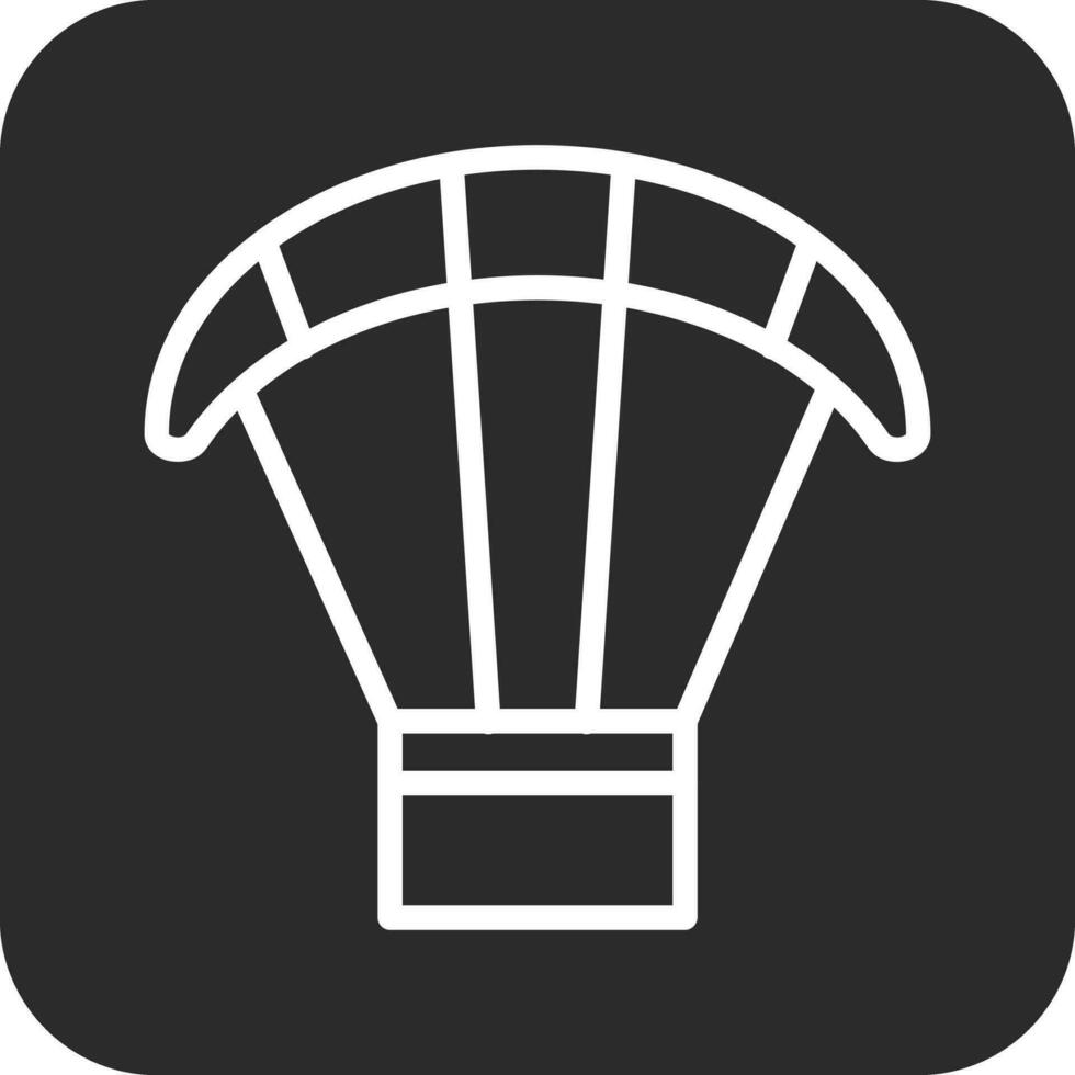 parachute vector pictogram