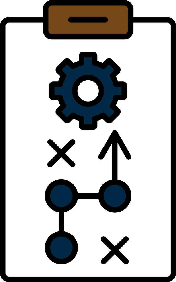 strategie lijn gevulde icoon vector