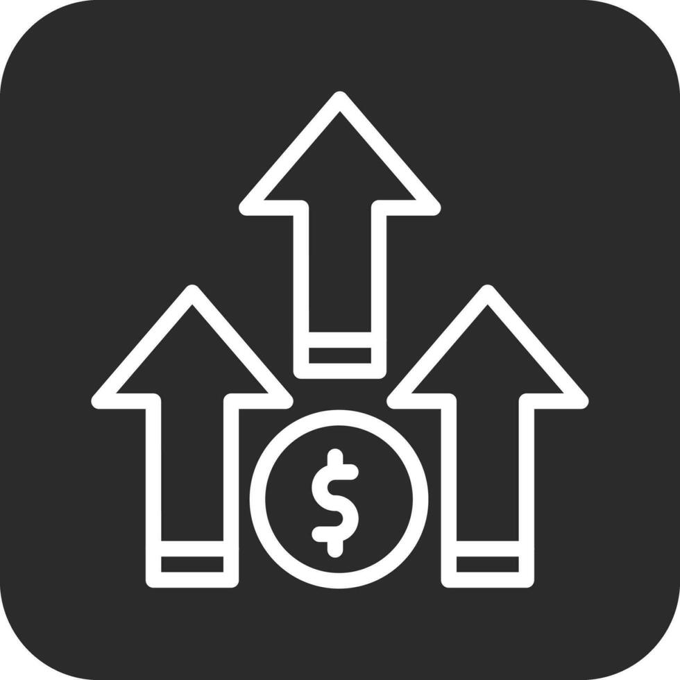 prijs toenemen vector icoon
