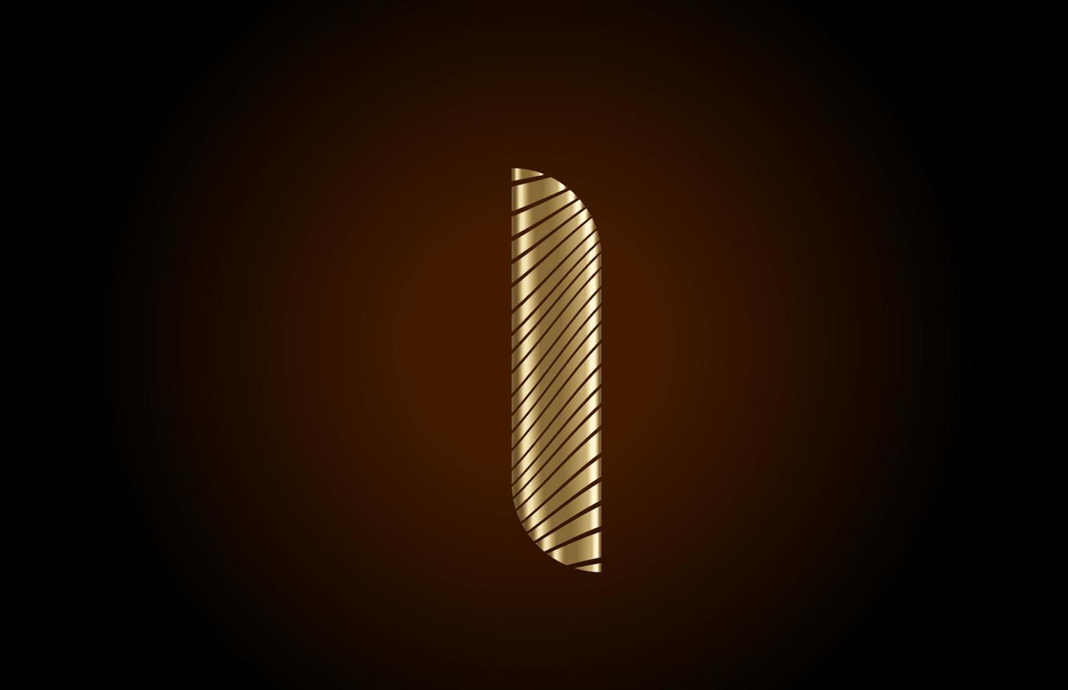 ik gele alfabet letterpictogram logo voor bedrijf. metallic gouden lijnontwerp voor luxe identiteit vector