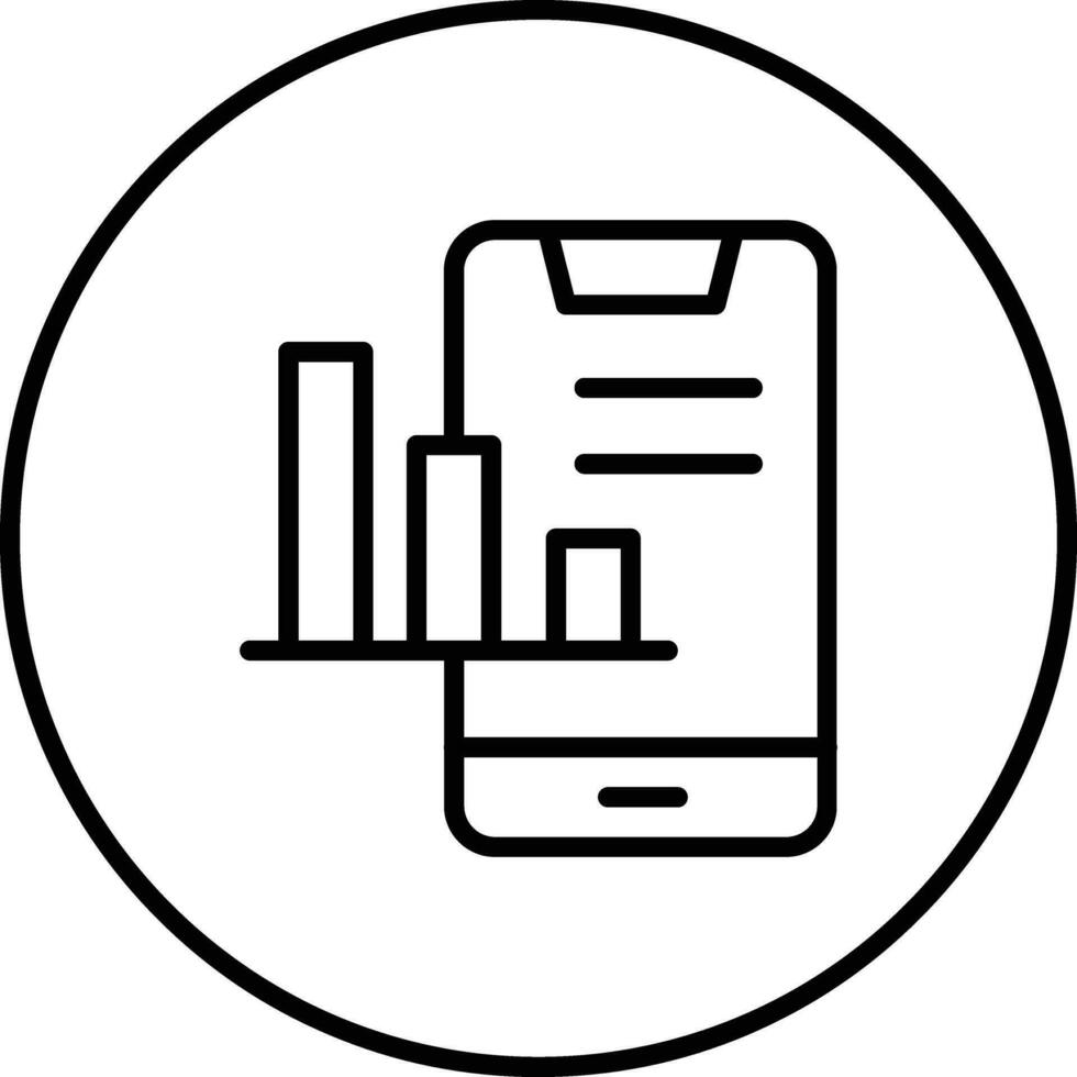 mobiel bar diagram vector icoon