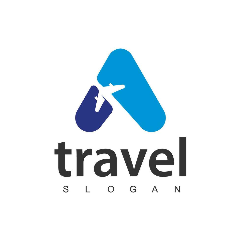 brief a, reizen agentschap bedrijf logo. vervoer, logistiek levering logo ontwerp vector