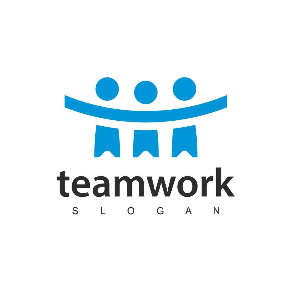 teamwerk, vriendschap, mensen connectiviteit logo ontwerp vector