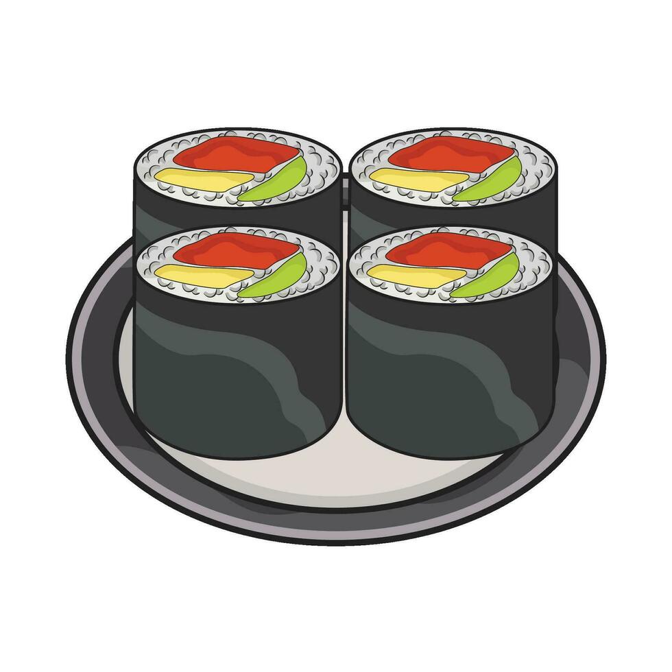 illustratie van sushi vector