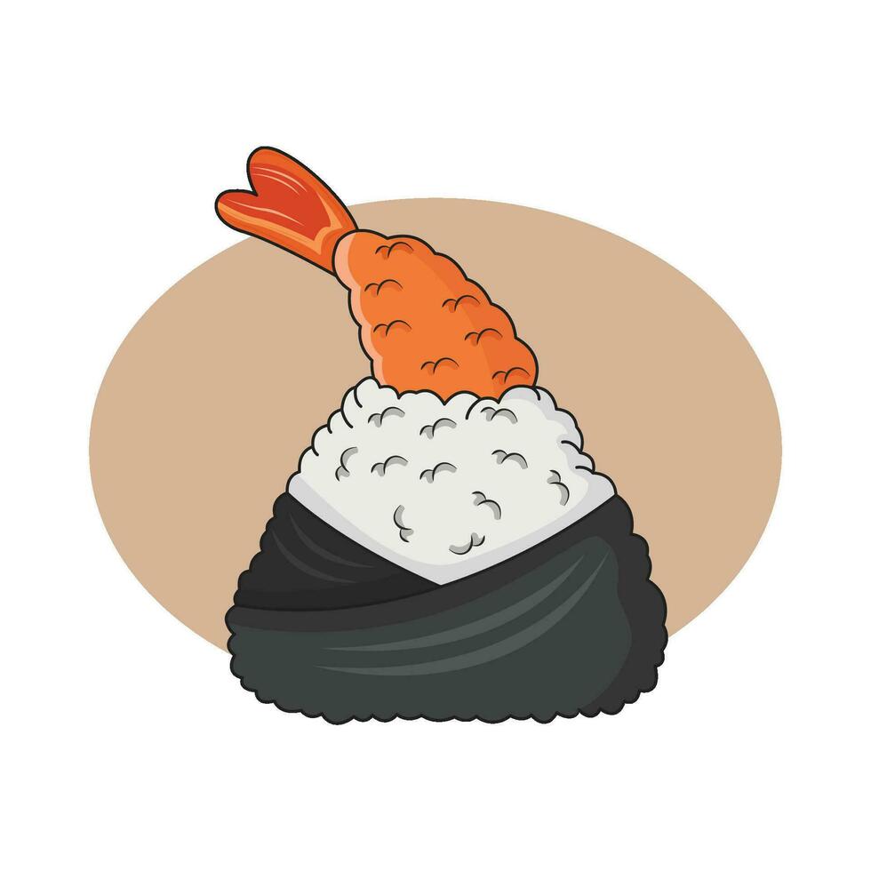 illustratie van onigiri vector