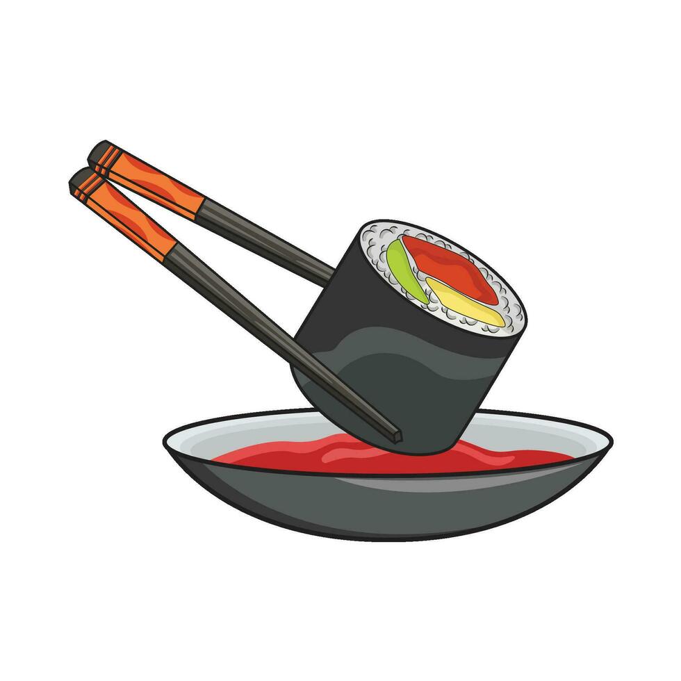 illustratie van sushi vector