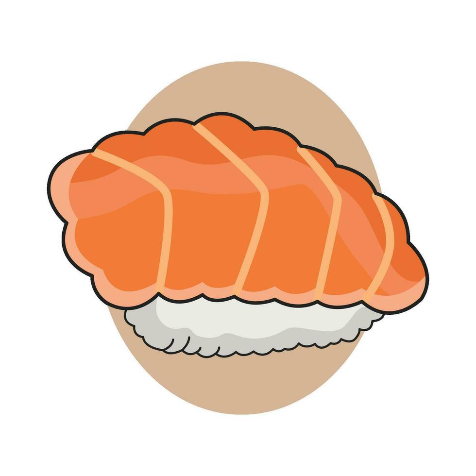 illustratie van Zalm sushi vector