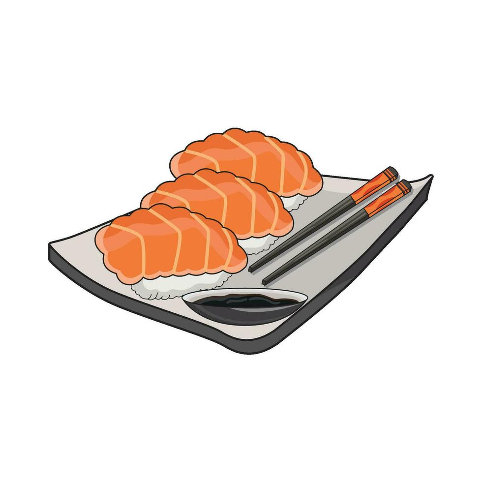 illustratie van sushi vector