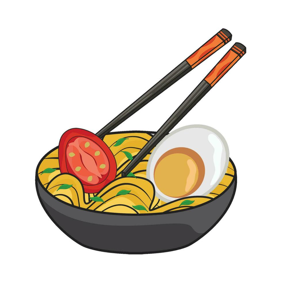 illustratie van noodle vector