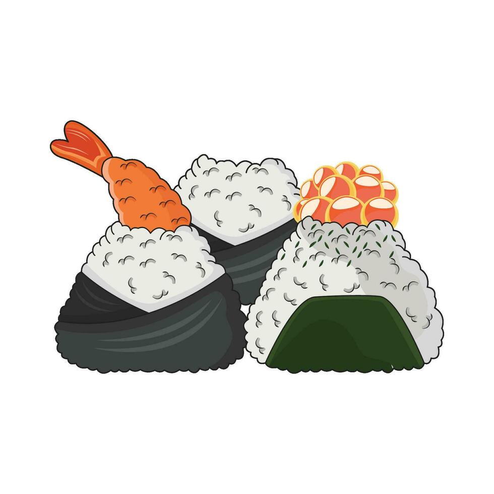 illustratie van onigiri vector