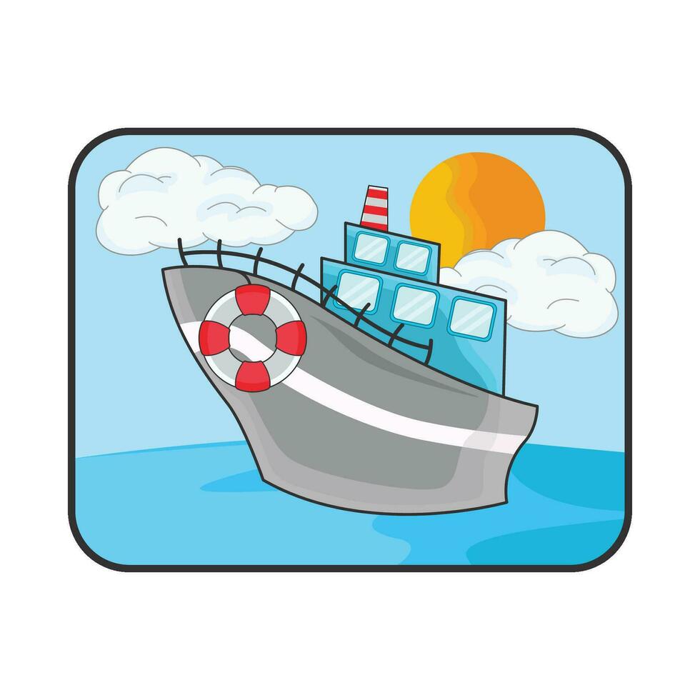 illustratie van boot vector