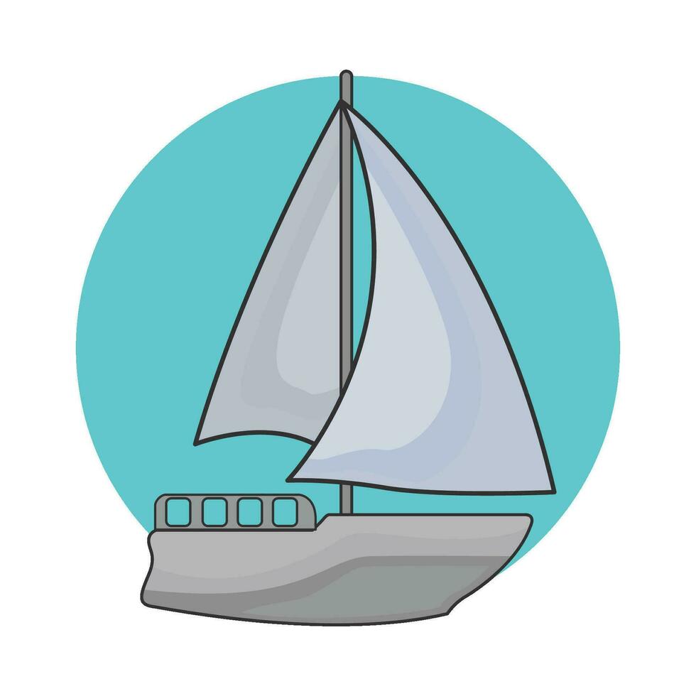 illustratie van zeilboot vector