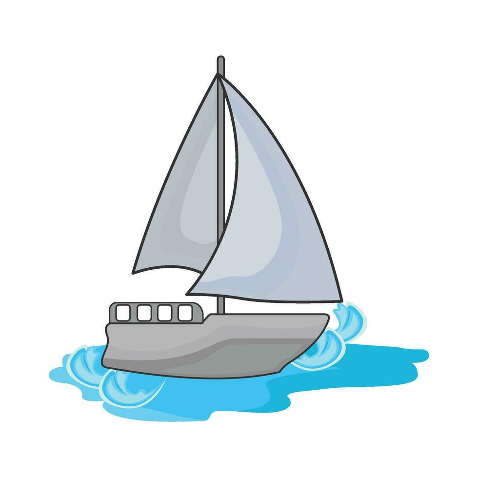 illustratie van zeilboot vector